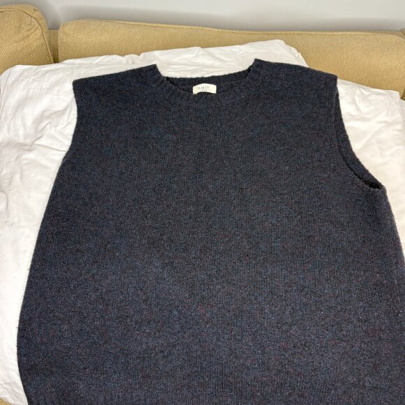 Naïf sleeveless sweater in navy blue/grey - Picture 4 of 6